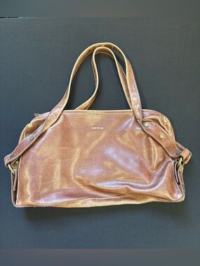 Matt & Nat Cognac Brown Zip Top Shoulder Satchel Bag